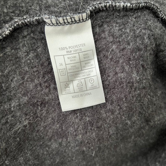 Craft + Flow Men’s Full-Zip Hoodie – Black Marled Gray, Size L, Chest Zip Pocket - Picture 5 of 9